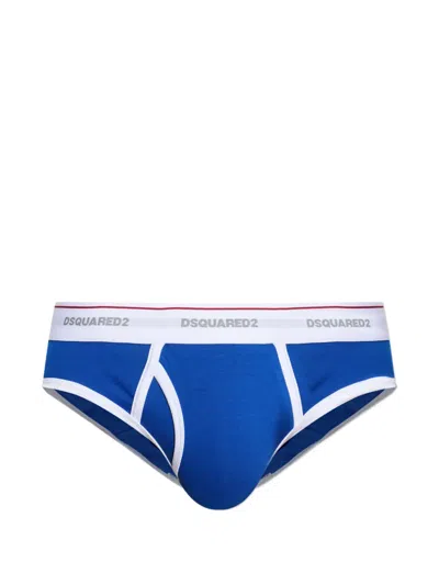 Dsquared2 Logo-waistband Contrast-trim Briefs In Multi