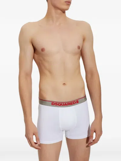 Dsquared2 Logo-waistband Cotton Boxers In White
