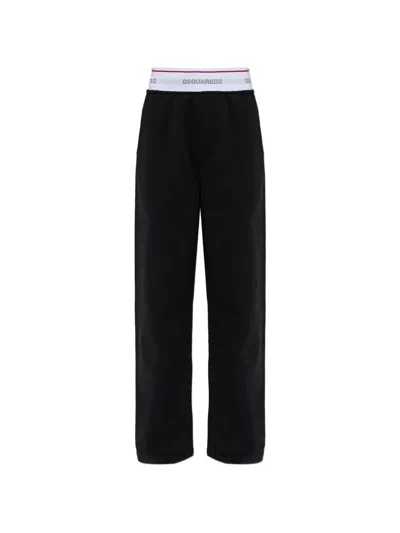 Dsquared2 Logo-waistband Sweatpants In Black