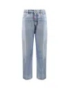 Dsquared2 Faded Wash Five-pocket Belt Loop Trousers In Blue