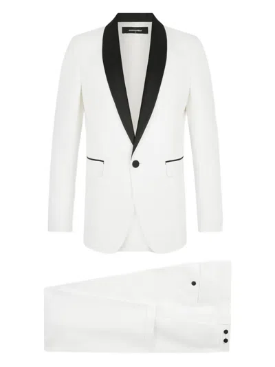 Dsquared2 London Tux Button-fastening Suit In White