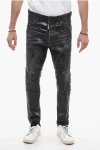 Dsquared2 Long Crotch Relax Denims With Distressed Detail In Black
