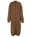 Dsquared2 Extra-long Distressed Knitted Cardigan In Brown