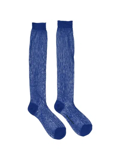 Dsquared2 Long Ribbed Socks In Blue