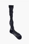 Dsquared2 Long Ribbed Solid-color Socks In Black