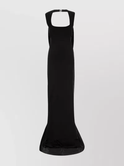 DSQUARED2 LONG SATIN DRESS FISHTAIL HEM