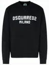Dsquared2 Long-sleeve Black Sweatshirt With Bold Logo In Black