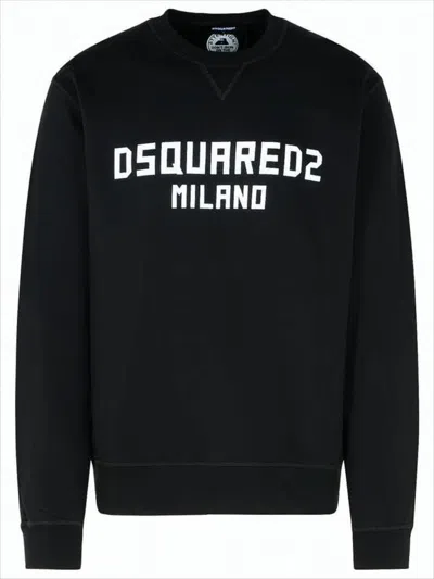 Dsquared2 Long-sleeve Black Sweatshirt With Bold Logo