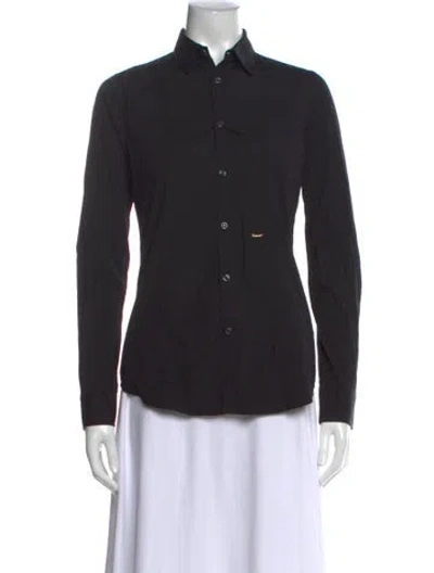 Pre-owned Dsquared2 Long Sleeve Button-up Top In Black