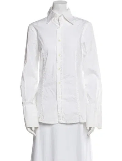 Pre-owned Dsquared2 Long Sleeve Button-up Top In Neutral