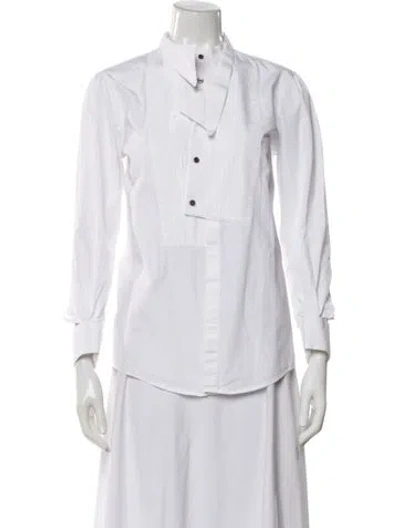 Pre-owned Dsquared2 Long Sleeve Button-up Top In White