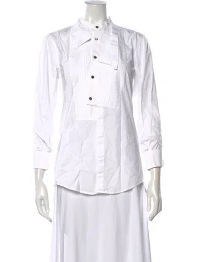 Pre-owned Dsquared2 Long Sleeve Button-up Top In White