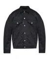 Dsquared2 Logo Label Oversized Jacket In Black