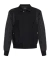Dsquared2 Quilted-sleeve Bomber Jacket In Black