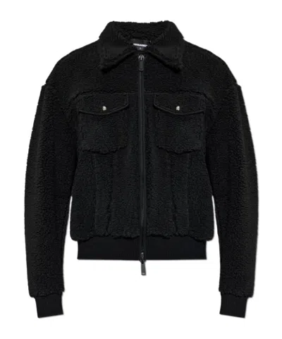 Dsquared2 Long Sleeve Casual Jacket In Black