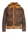 Dsquared2 Long Sleeve Casual Jacket In Brown