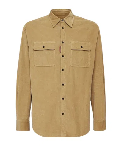 DSQUARED2 DSQUARED2 CORDUROY LONG-SLEEVED SHIRT