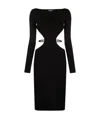 Dsquared2 Cut Out Midi Dress In Black In Black