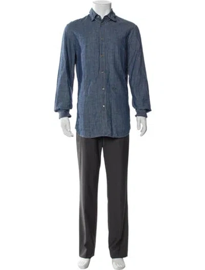 Pre-owned Dsquared2 Long Sleeve Denim Shirt In Blue