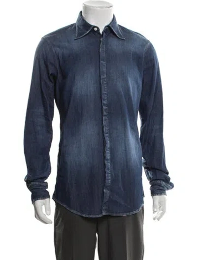 Pre-owned Dsquared2 Long Sleeve Denim Shirt W/ Tags In Blue