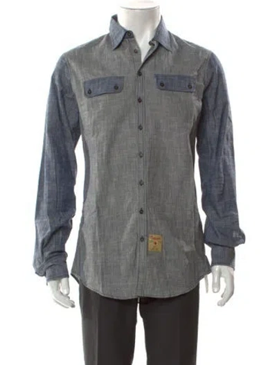 Pre-owned Dsquared2 Long Sleeve Denim Shirt W/ Tags In Gray