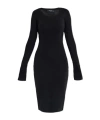 Dsquared2 Long-sleeve Midi Dress In Black