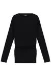 Dsquared2 Long-sleeved Dress In Nero