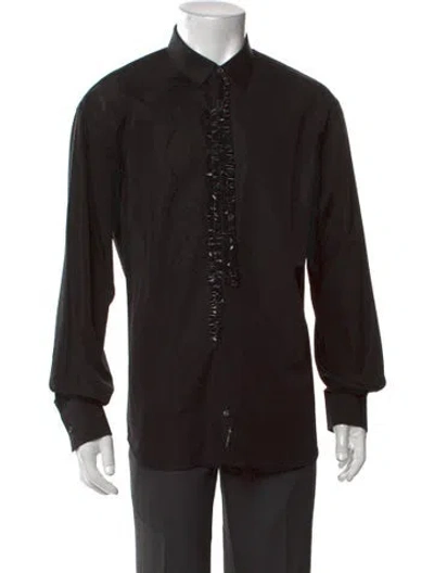 Pre-owned Dsquared2 Long Sleeve Dress Shirt In Black