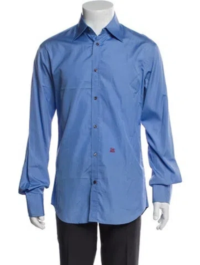 Pre-owned Dsquared2 Long Sleeve Dress Shirt In Blue