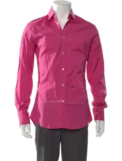 Pre-owned Dsquared2 Long Sleeve Dress Shirt In Purple