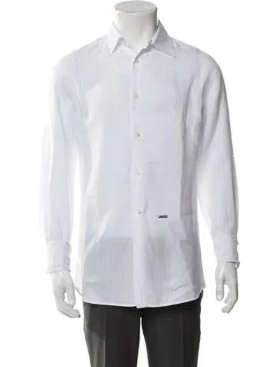 Pre-owned Dsquared2 Long Sleeve Dress Shirt In White