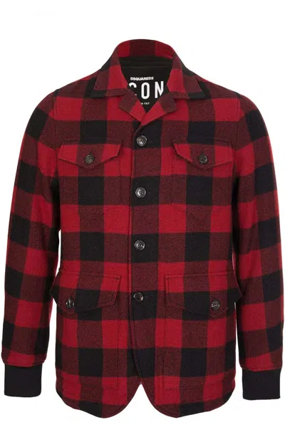 Dsquared2 Long Sleeve Jacket In Red