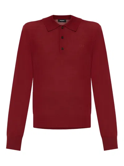 DSQUARED2 LONG-SLEEVE POLO TOP