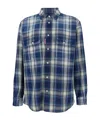 Dsquared2 Checked Pattern Shirt With Pockets And Collar In Blue