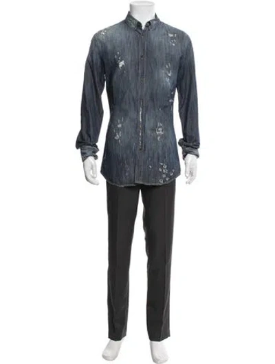 Pre-owned Dsquared2 Long Sleeve Shirt In Blue