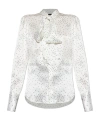 Dsquared2 Puff-sleeve Polka-dot Blouse In White