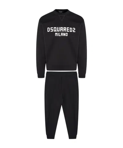 Dsquared2 Long Sleeve Sportswear Suit In Black