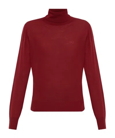 Dsquared2 Long Sleeve Sweater In Red