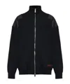 Dsquared2 Zip Shoulder-panel Cardigan In Black