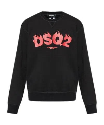 DSQUARED2 DSQUARED2 WASH COOL FIT CREWNECK BLAZING SWEATSHIRT