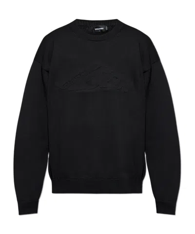 Dsquared2 Logo-embossed Sweater In Black