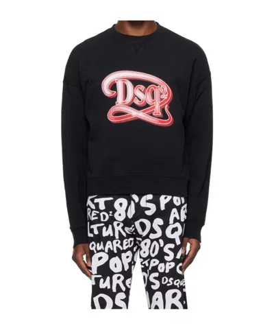 Dsquared2 Black Drop Fit Sweatshirt In 900 Black