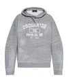 Dsquared2 Distressed Logo-print Hoodie In Blue