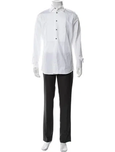 Pre-owned Dsquared2 Long Sleeve Tuxedo Shirt In White