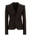 Dsquared2 Dsquared Chocolate Wool Blend Bianca Blazer In Brown