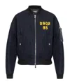 Dsquared2 Logo-embroidered Bomber Jacket In Black