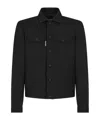 Dsquared2 Long Sleeve Collared Coat With Chest Pockets In Black