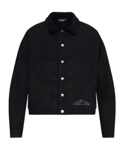 Dsquared2 Long-sleeved Casual Jacket In Black