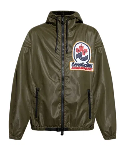 Dsquared2 Long-sleeved Casual Jacket In Brown