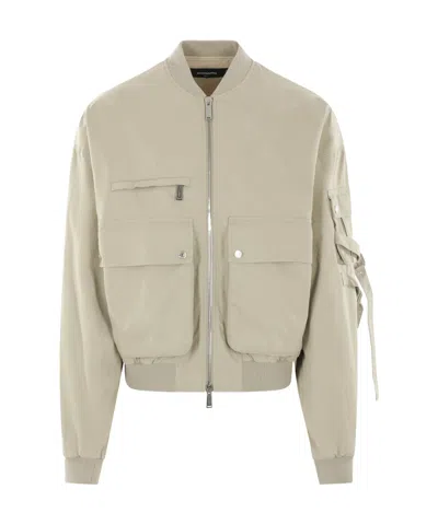 Dsquared2 Long-sleeved Casual Jacket In Nude